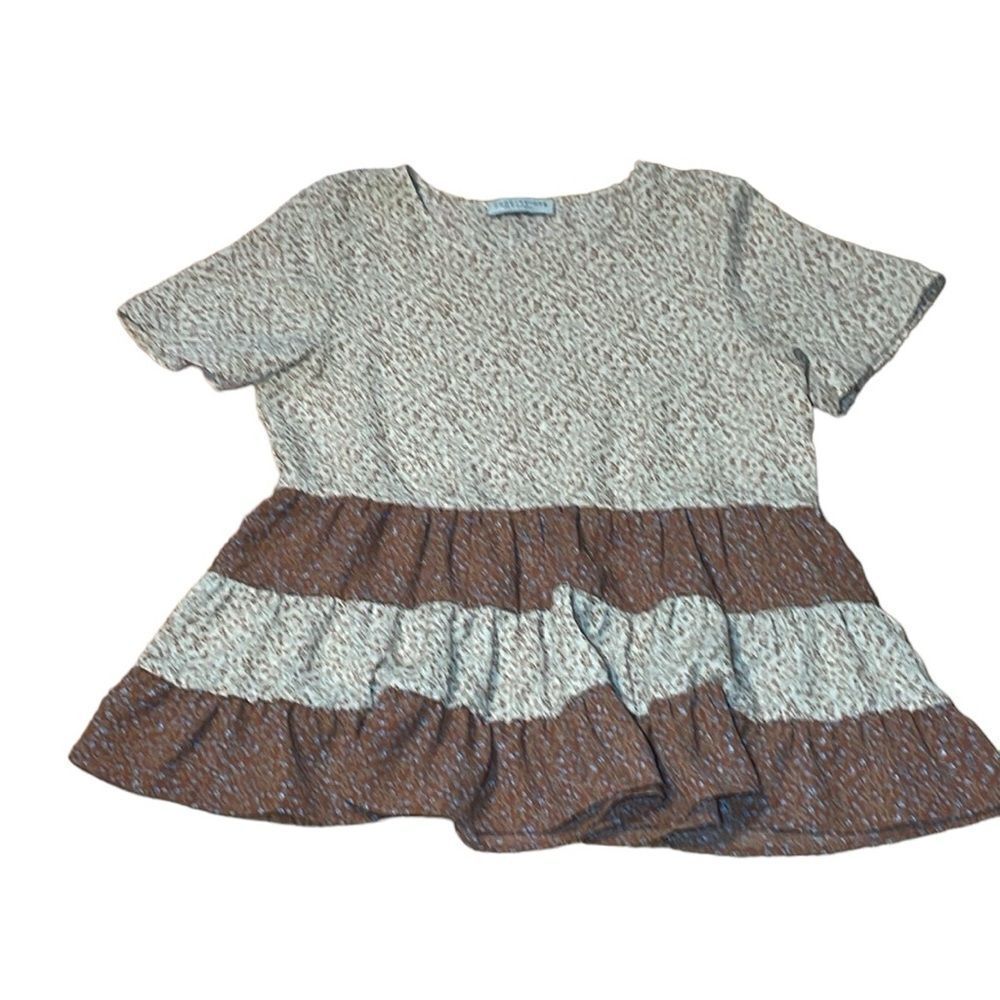 Paper Crane Babydoll Top, Ditsy Flowers, calico, floral, Small